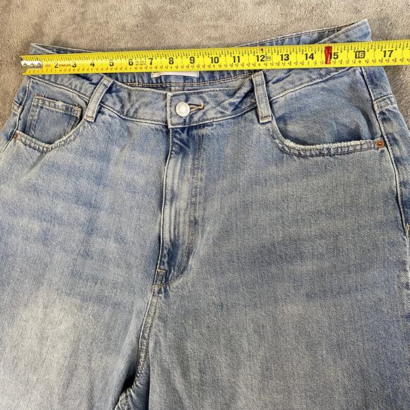 Denim & Co Super Wide Leg Light Wash Jeans Women's 12 Baggy Y2K Style Skater - Picture 7 of 12